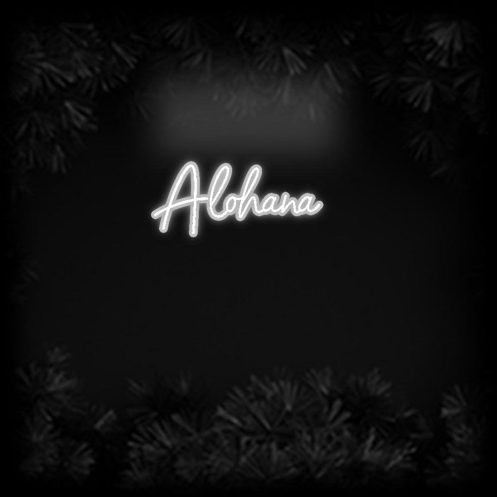 Konfiguriertes Neonschild: Alohana - Official Neon - led neon schild schriftzug personalisiert