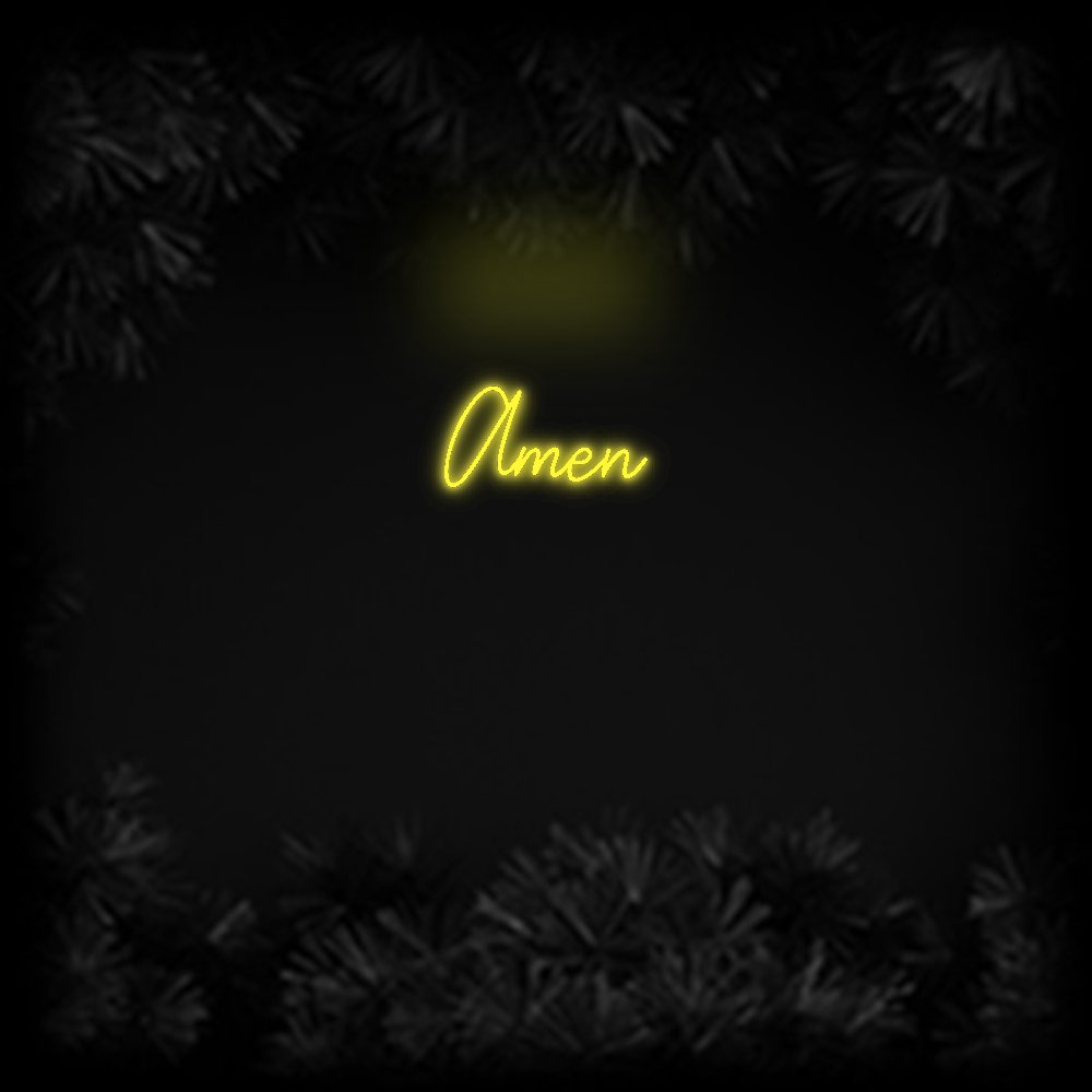 Konfiguriertes Neonschild: Amen - Official Neon - led neon schild schriftzug personalisiert