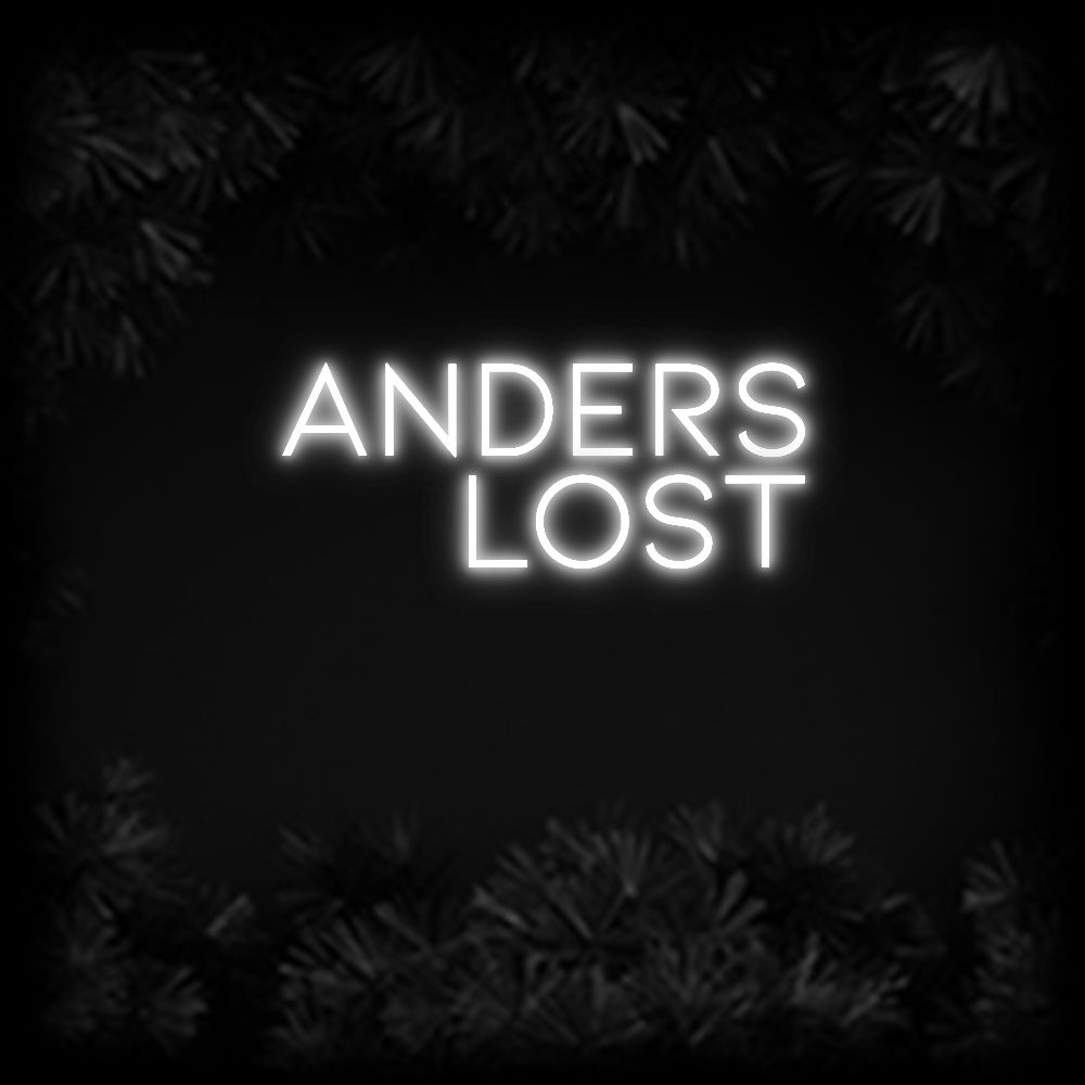 Konfiguriertes Neonschild: Anders Lost - Official Neon - led neon schild schriftzug personalisiert