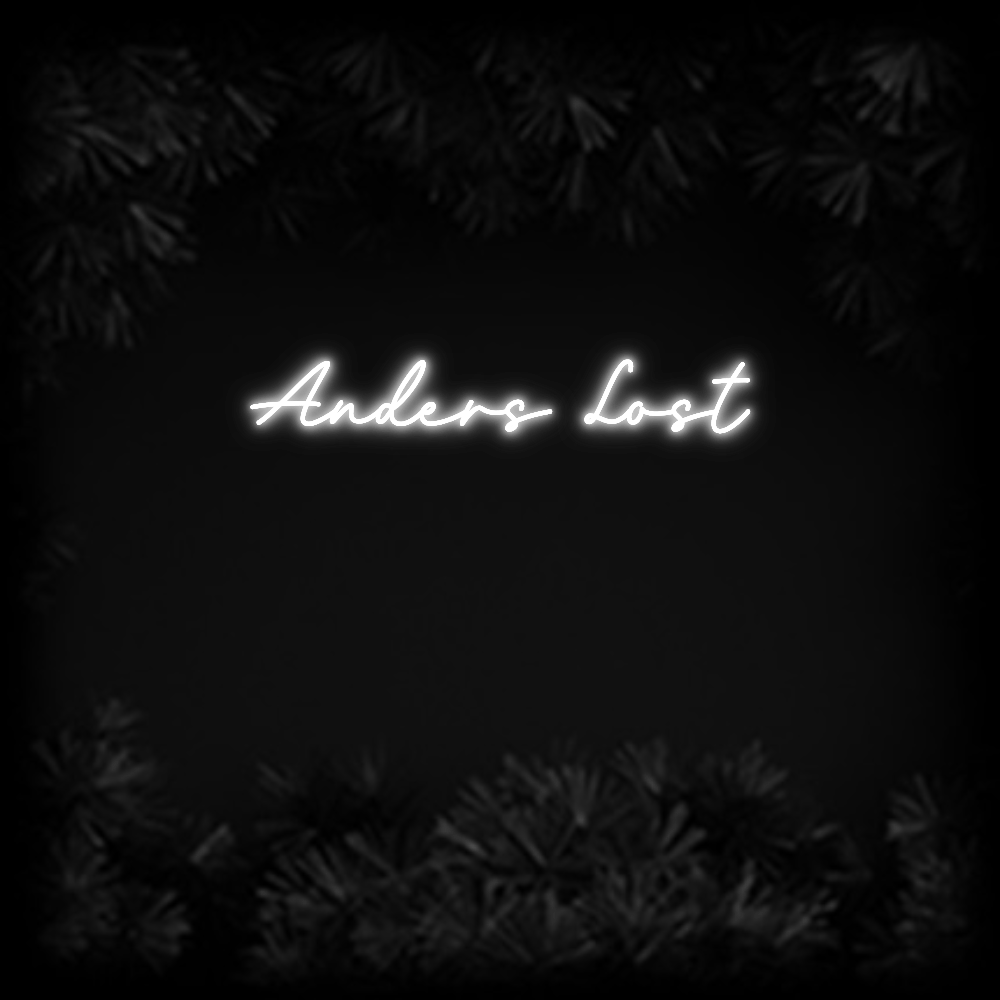 Konfiguriertes Neonschild: Anders Lost - Official Neon - led neon schild schriftzug personalisiert
