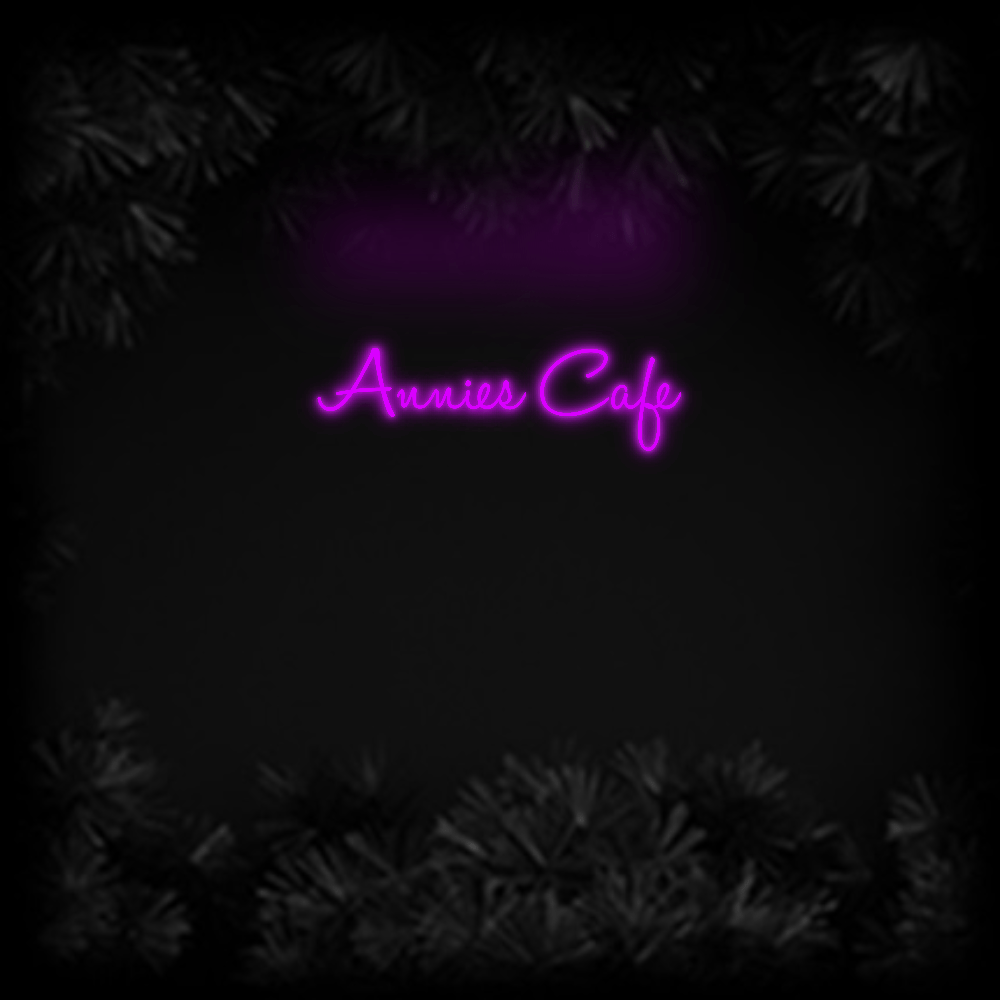 Konfiguriertes Neonschild: Annies Cafe - Official Neon - led neon schild schriftzug personalisiert