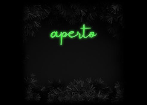 Konfiguriertes Neonschild: aperto - Official Neon - led neon schild schriftzug personalisiert