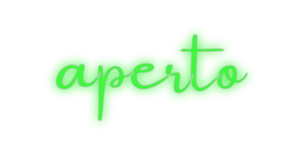 Konfiguriertes Neonschild: aperto - Official Neon - led neon schild schriftzug personalisiert