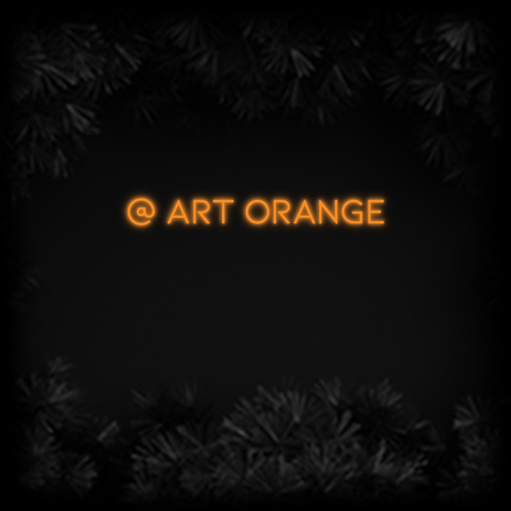 Konfiguriertes Neonschild: @ art orange - Official Neon - led neon schild schriftzug personalisiert