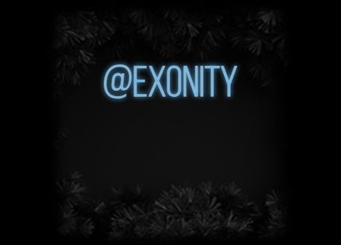 Konfiguriertes Neonschild: @exonity - Official Neon - led neon schild schriftzug personalisiert