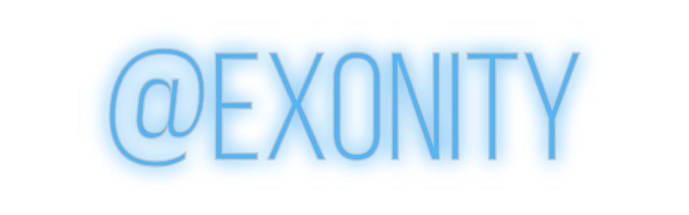 Konfiguriertes Neonschild: @exonity - Official Neon - led neon schild schriftzug personalisiert