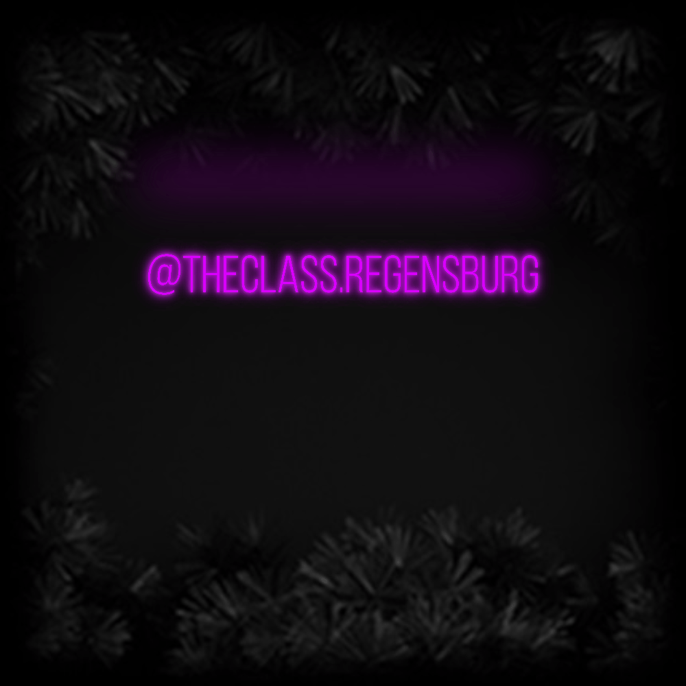 Konfiguriertes Neonschild: @theclass.reg... - Official Neon - led neon schild schriftzug personalisiert