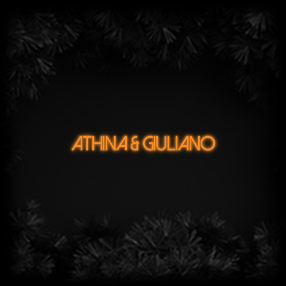 Konfiguriertes Neonschild: Athina & Giulia... - Official Neon - led neon schild schriftzug personalisiert