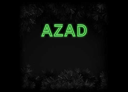 Konfiguriertes Neonschild: Azad - Official Neon - led neon schild schriftzug personalisiert