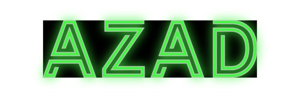 Konfiguriertes Neonschild: Azad - Official Neon - led neon schild schriftzug personalisiert