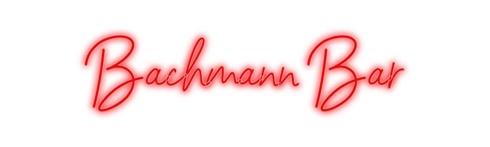 Konfiguriertes Neonschild: Bachmann Bar - Official Neon - led neon schild schriftzug personalisiert