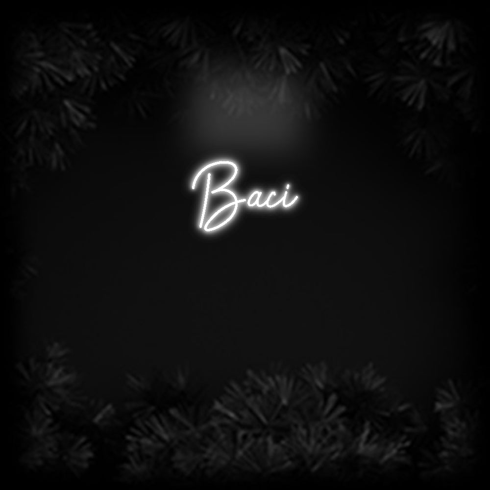Konfiguriertes Neonschild: Baci - Official Neon - led neon schild schriftzug personalisiert