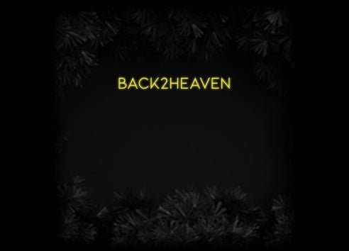 Konfiguriertes Neonschild: Back2Heaven - Official Neon - led neon schild schriftzug personalisiert