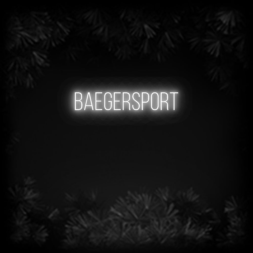 Konfiguriertes Neonschild: BAEGERSPORT - Official Neon - led neon schild schriftzug personalisiert
