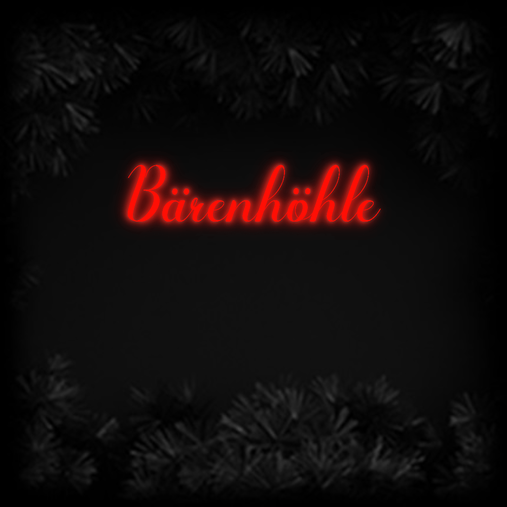 Konfiguriertes Neonschild: Bärenhöhle - Official Neon - led neon schild schriftzug personalisiert