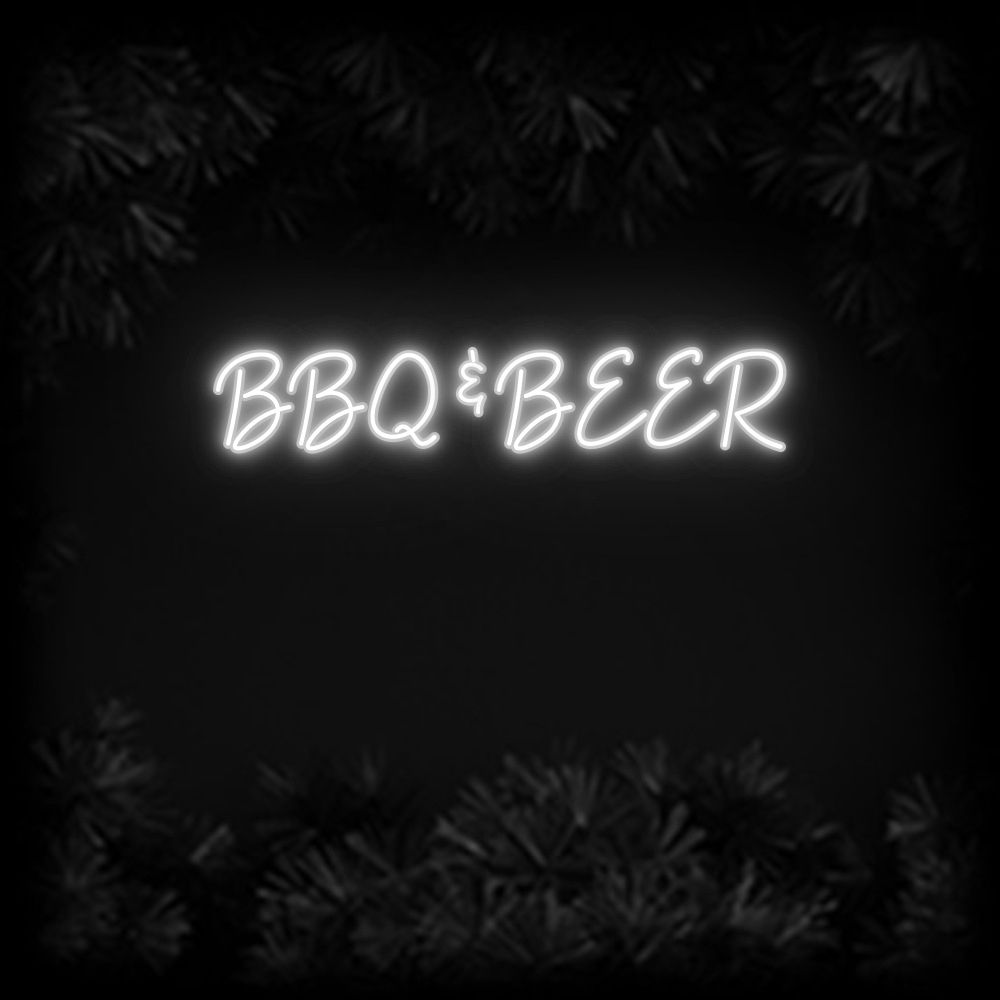 Konfiguriertes Neonschild: BBQ & BEER - Official Neon - led neon schild schriftzug personalisiert