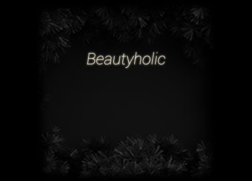 Konfiguriertes Neonschild: Beautyholic - Official Neon - led neon schild schriftzug personalisiert