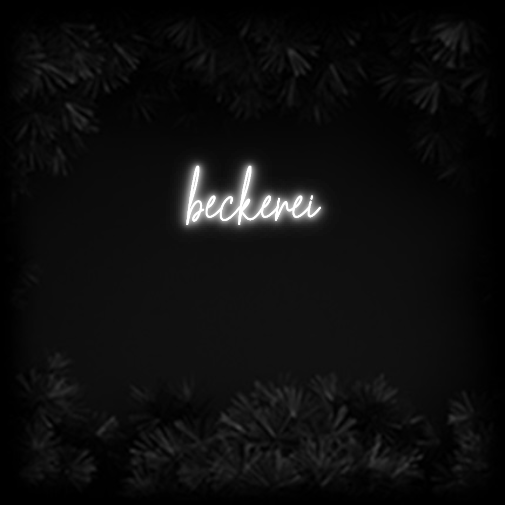 Konfiguriertes Neonschild: beckerei - Official Neon - led neon schild schriftzug personalisiert