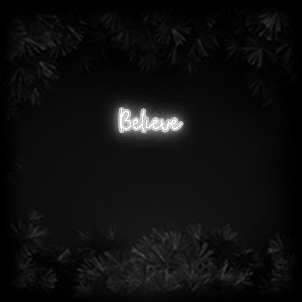 Konfiguriertes Neonschild: Believe - Official Neon - led neon schild schriftzug personalisiert