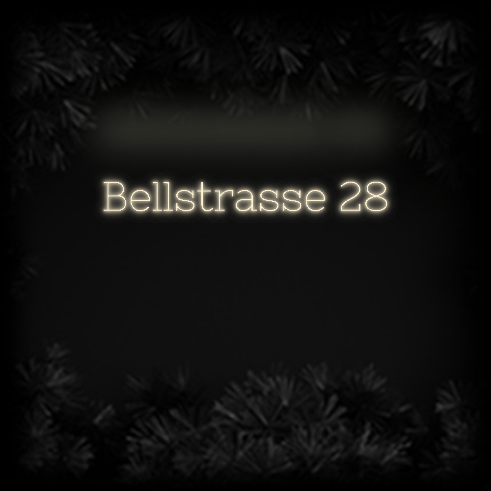 Konfiguriertes Neonschild: Bellstrasse 28 - Official Neon - led neon schild schriftzug personalisiert