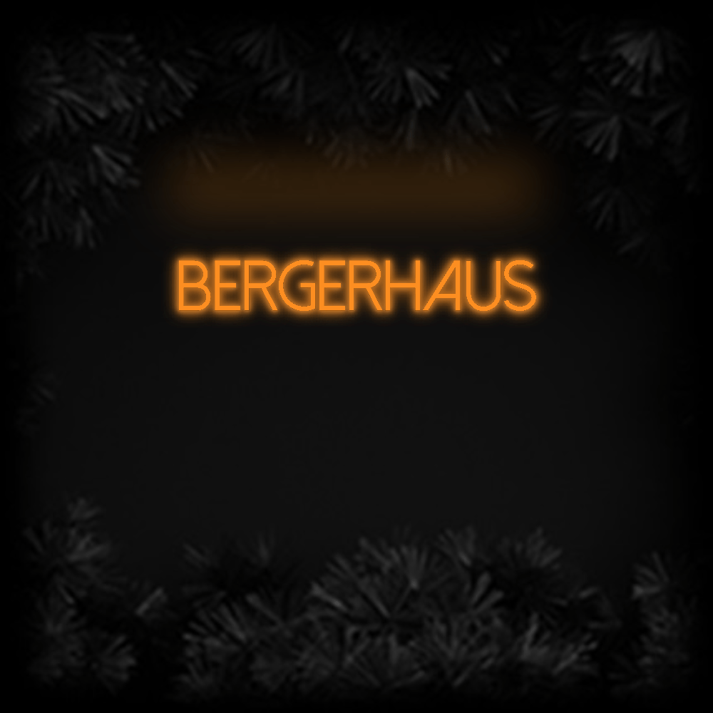 Konfiguriertes Neonschild: Bergerhaus - Official Neon - led neon schild schriftzug personalisiert