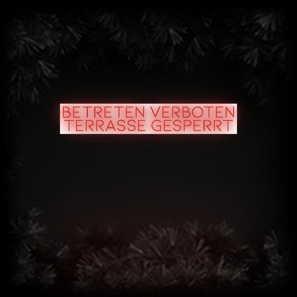 Konfiguriertes Neonschild: Betreten verb... - Official Neon - led neon schild schriftzug personalisiert