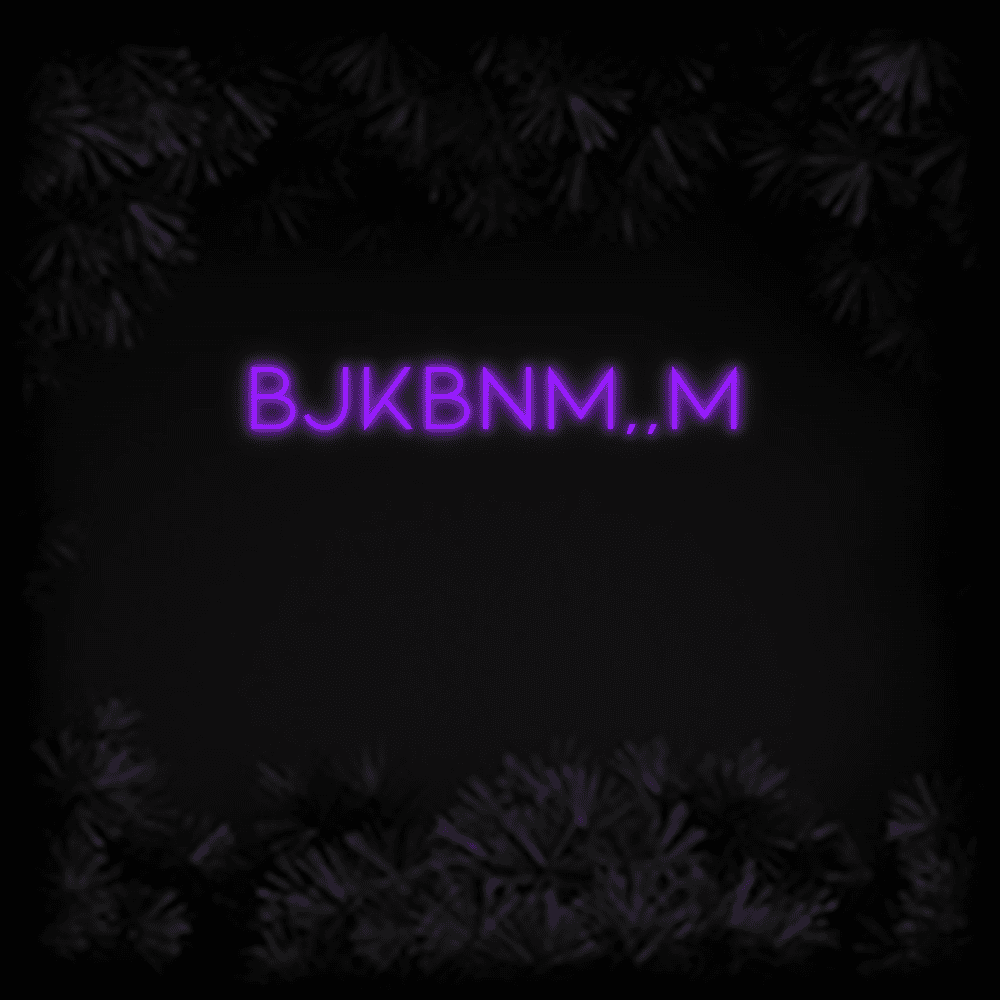 Konfiguriertes Neonschild: bjkbnm,,m - Official Neon - led neon schild schriftzug personalisiert