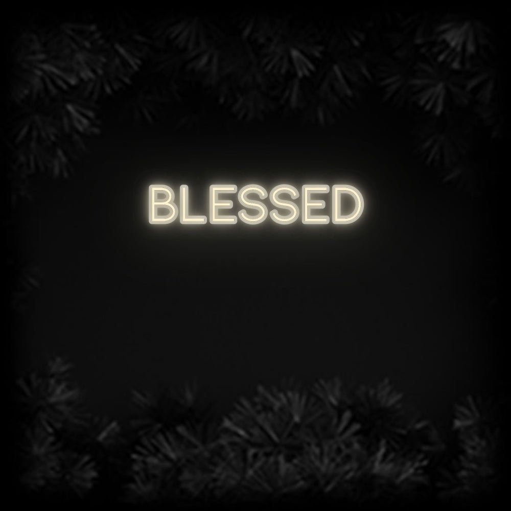 Konfiguriertes Neonschild: BLESSED - Official Neon - led neon schild schriftzug personalisiert