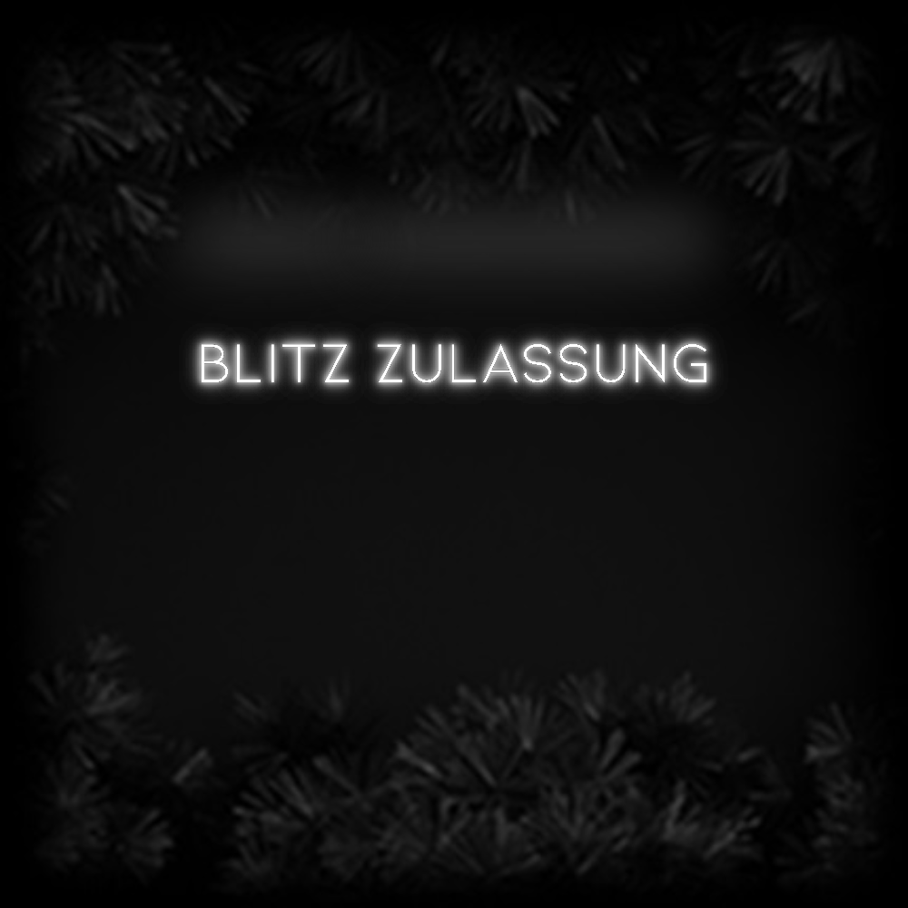 Konfiguriertes Neonschild: Blitz Zulassung - Official Neon - led neon schild schriftzug personalisiert