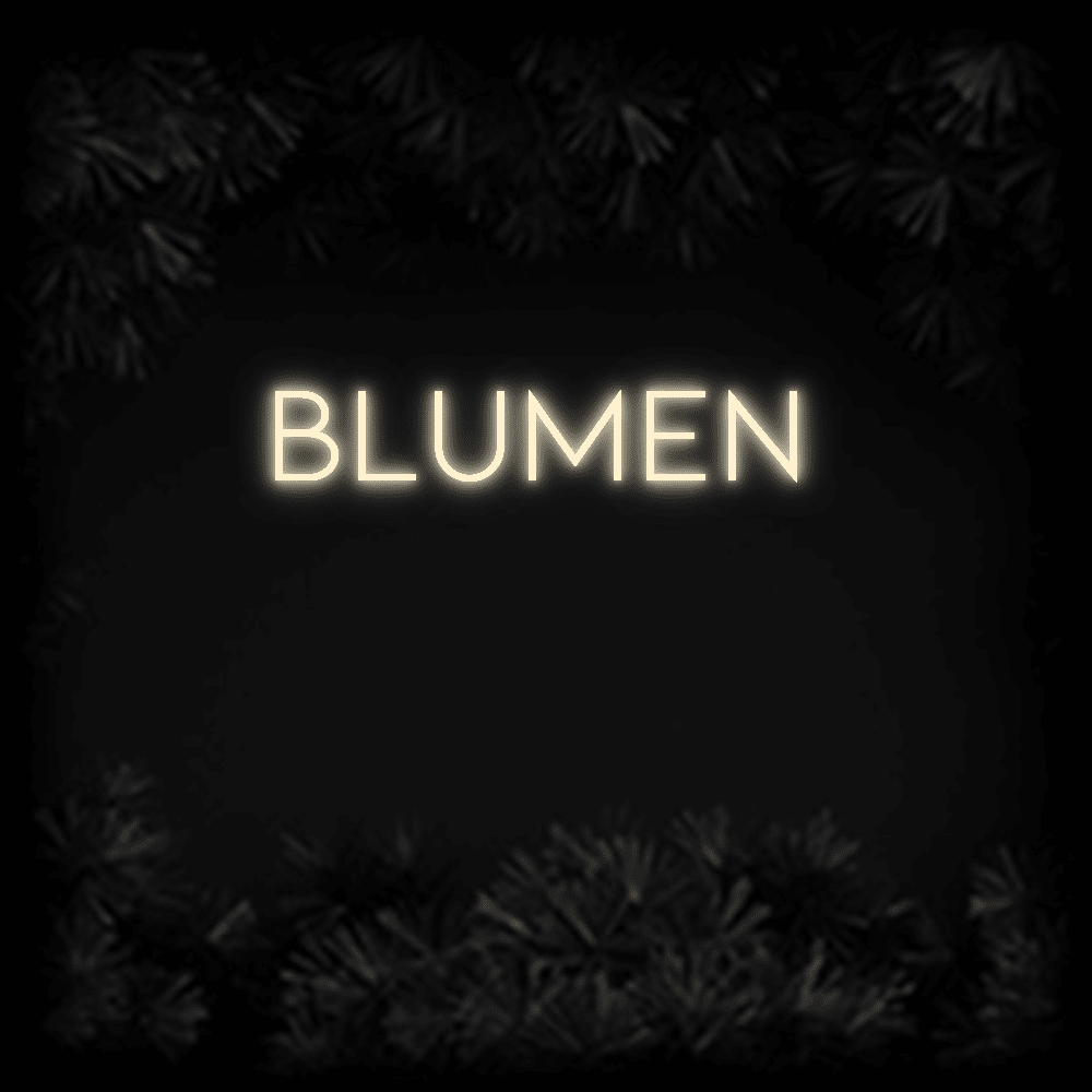Konfiguriertes Neonschild: BLUMEN - Official Neon - led neon schild schriftzug personalisiert