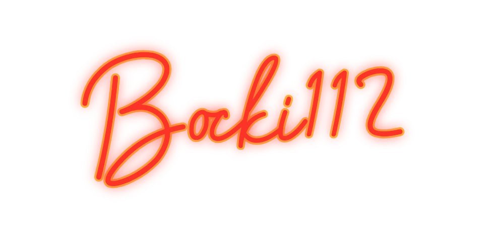 Konfiguriertes Neonschild: Bocki112 - Official Neon - led neon schild schriftzug personalisiert