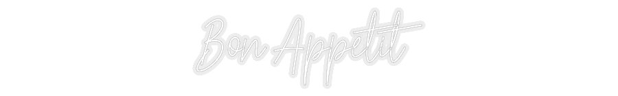 Konfiguriertes Neonschild: Bon Appetit - Official Neon - led neon schild schriftzug personalisiert