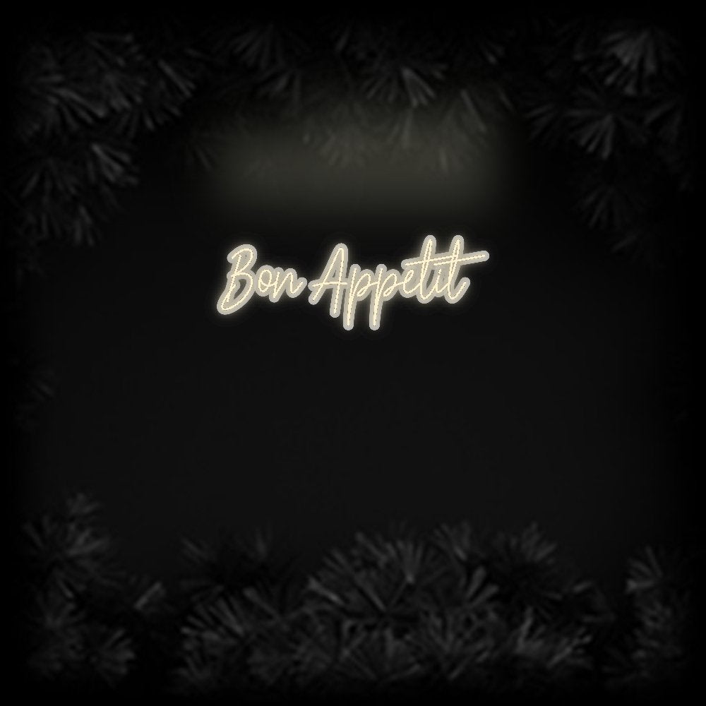 Konfiguriertes Neonschild: Bon Appetit - Official Neon - led neon schild schriftzug personalisiert