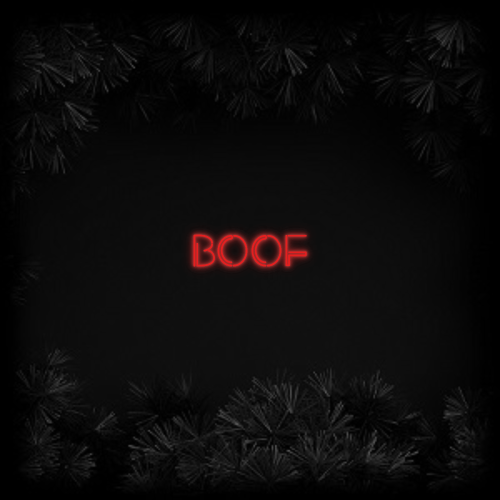 Konfiguriertes Neonschild: BOOF - Official Neon - led neon schild schriftzug personalisiert