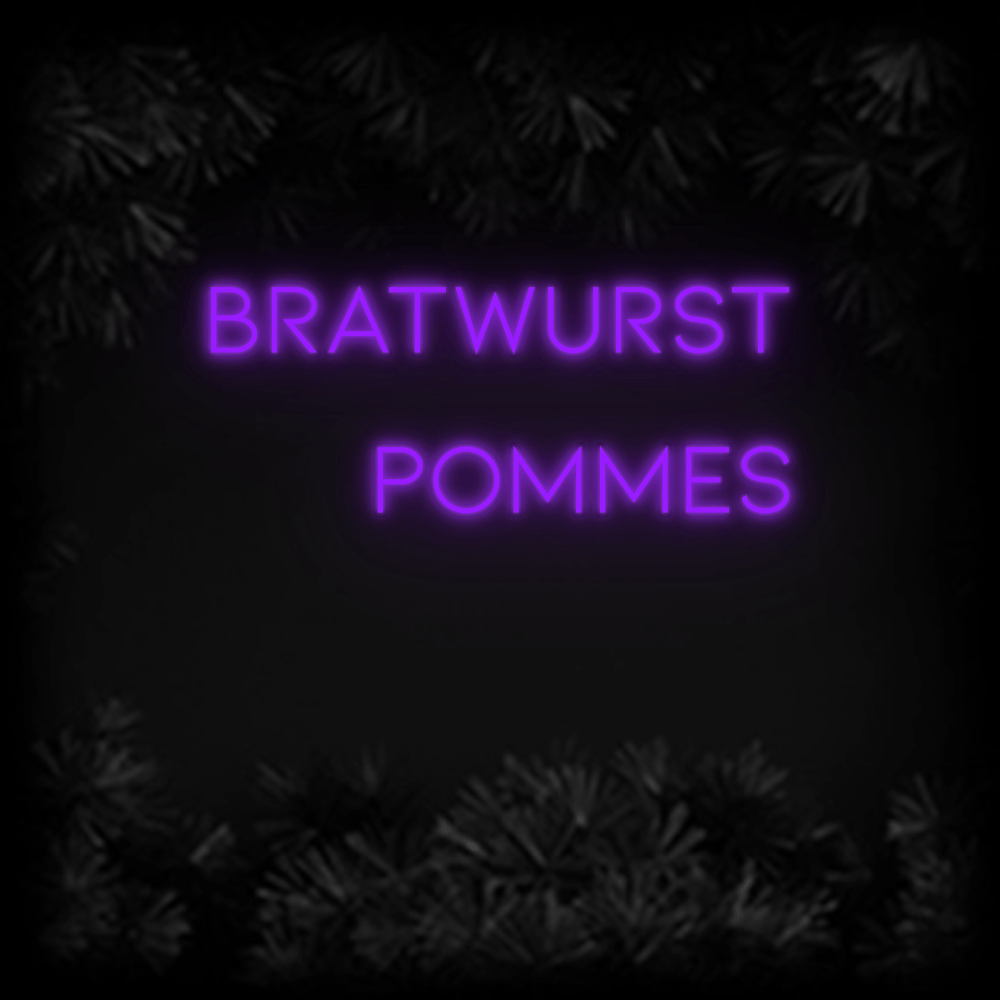 Konfiguriertes Neonschild: Bratwurst ... - Official Neon - led neon schild schriftzug personalisiert
