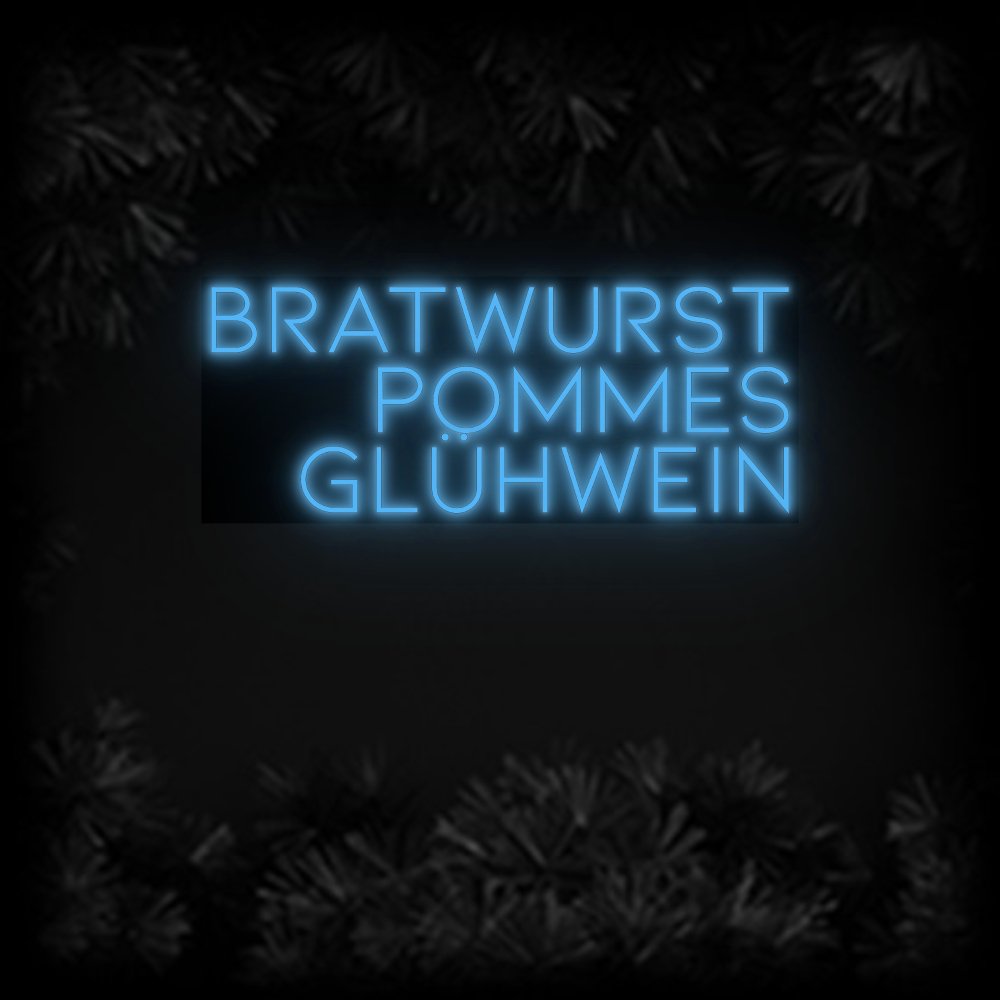 Konfiguriertes Neonschild: BRATWURST Po... - Official Neon - led neon schild schriftzug personalisiert