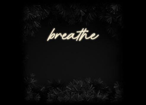 Konfiguriertes Neonschild: breathe - Official Neon - led neon schild schriftzug personalisiert