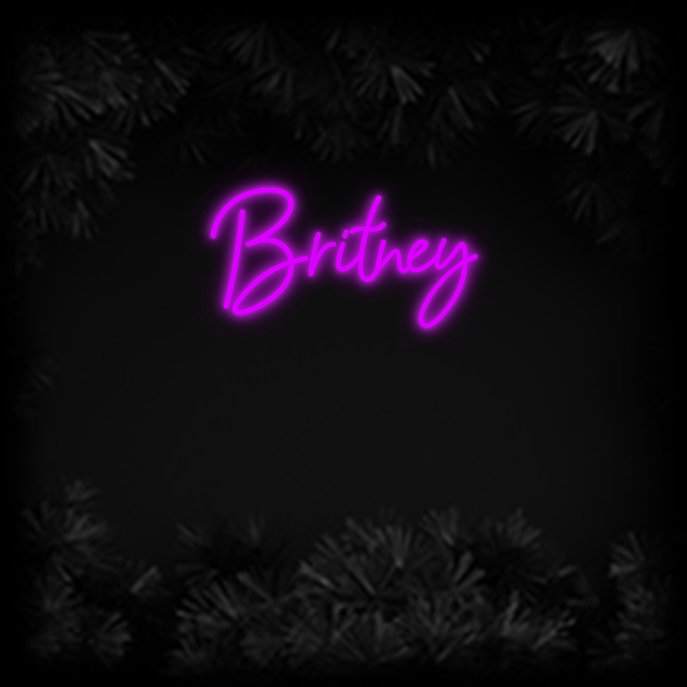 Konfiguriertes Neonschild: Britney - Official Neon - led neon schild schriftzug personalisiert