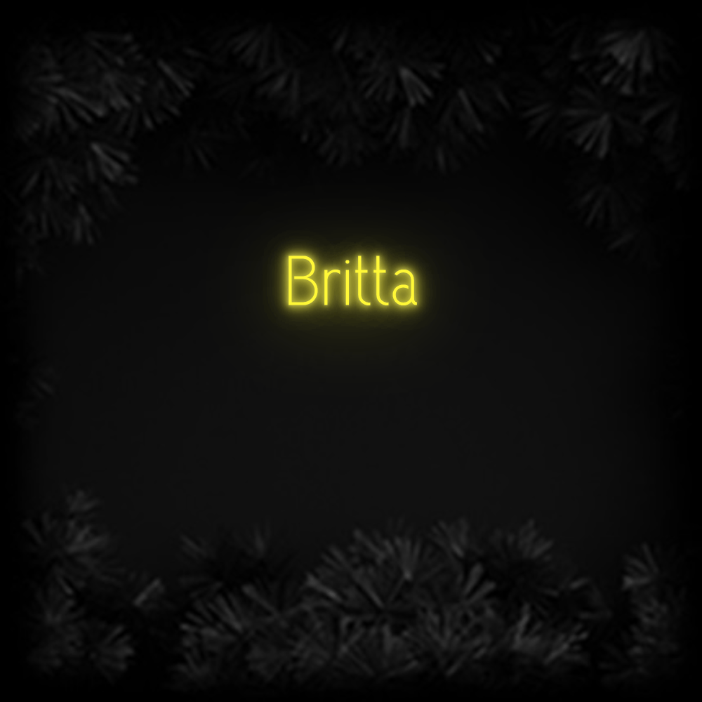 Konfiguriertes Neonschild: Britta - Official Neon - led neon schild schriftzug personalisiert