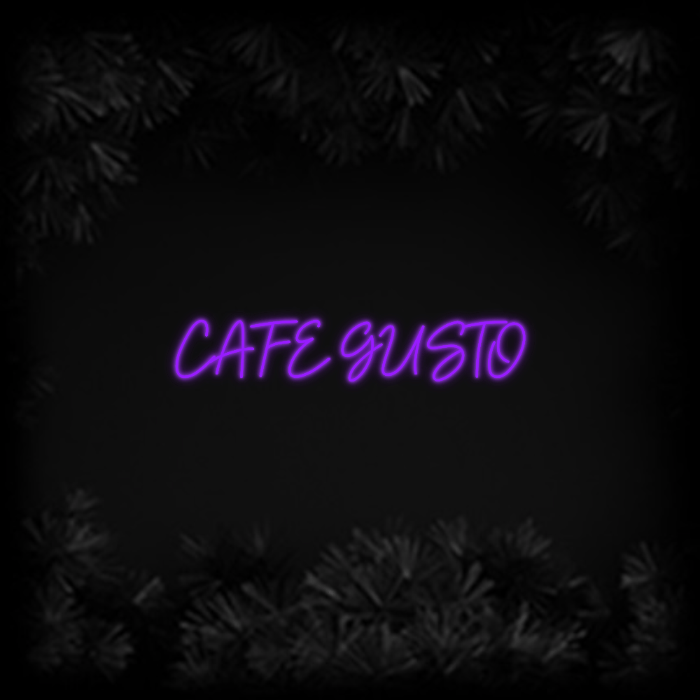 Konfiguriertes Neonschild: CAFE GUSTO - Official Neon - led neon schild schriftzug personalisiert