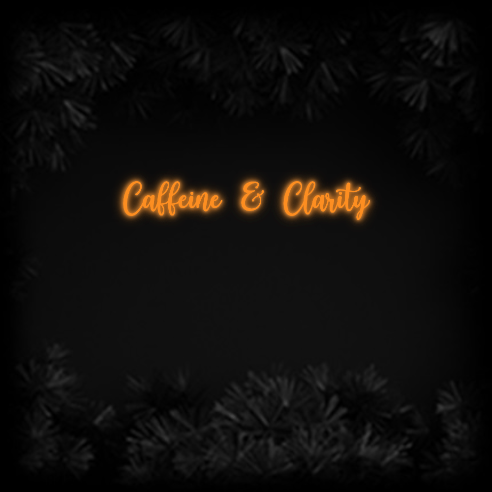 Konfiguriertes Neonschild: Caffeine & Clar... - Official Neon - led neon schild schriftzug personalisiert