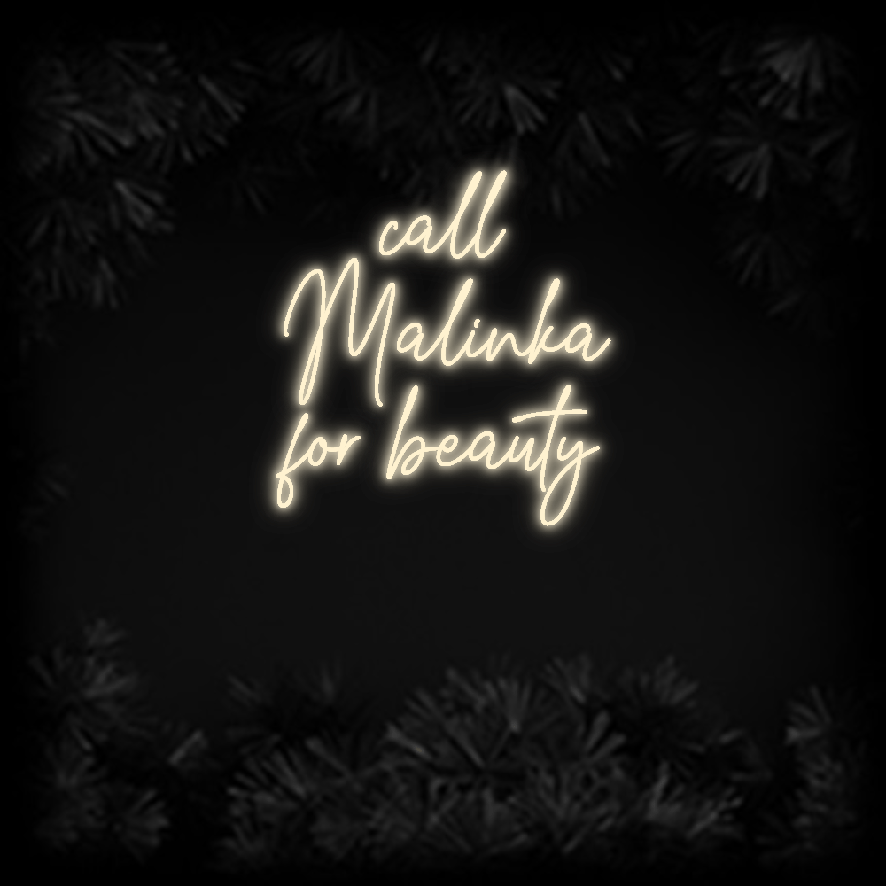 Konfiguriertes Neonschild: call Malinka... - Official Neon - led neon schild schriftzug personalisiert
