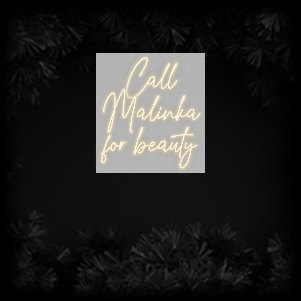 Konfiguriertes Neonschild: Call Malinka... - Official Neon - led neon schild schriftzug personalisiert