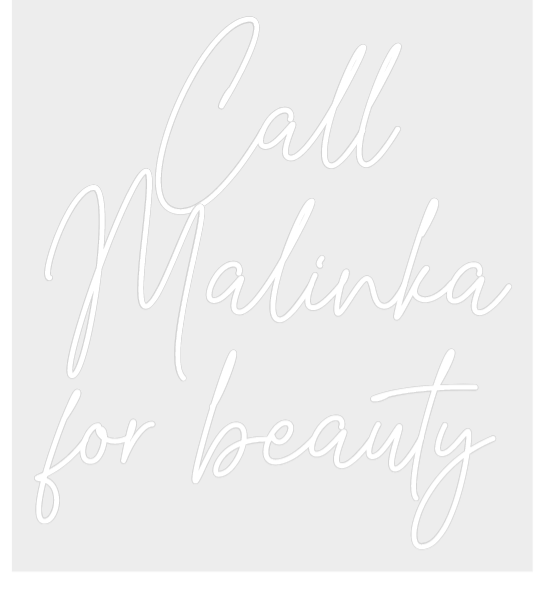 Konfiguriertes Neonschild: Call Malinka... - Official Neon - led neon schild schriftzug personalisiert