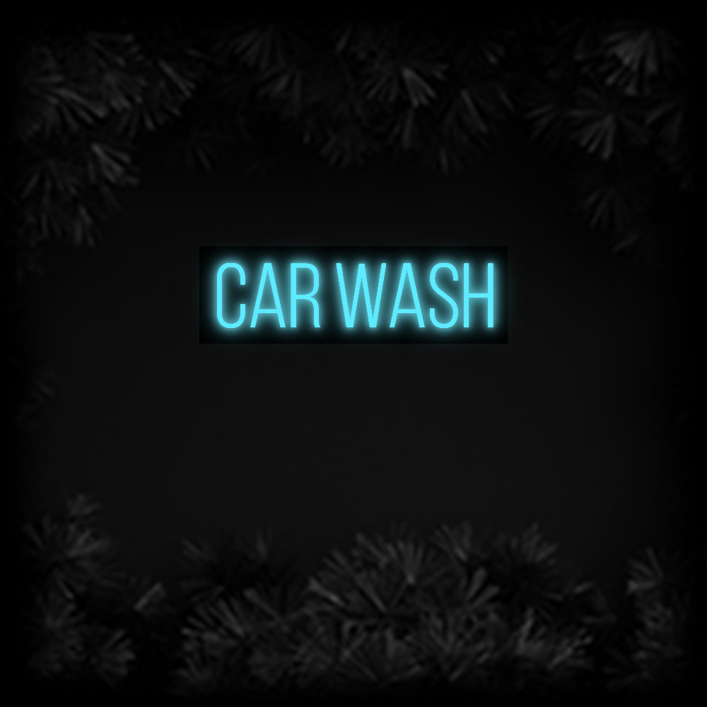 Konfiguriertes Neonschild: Car Wash - Official Neon - led neon schild schriftzug personalisiert