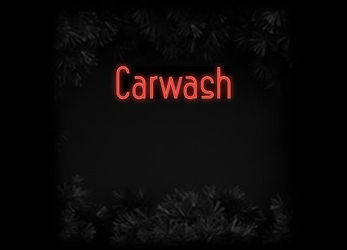 Konfiguriertes Neonschild: Carwash - Official Neon - led neon schild schriftzug personalisiert