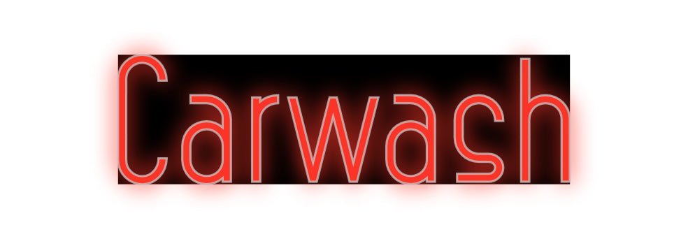 Konfiguriertes Neonschild: Carwash - Official Neon - led neon schild schriftzug personalisiert