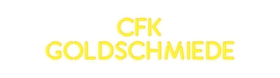 Konfiguriertes Neonschild: CFK GOLDSCHM... - Official Neon - led neon schild schriftzug personalisiert
