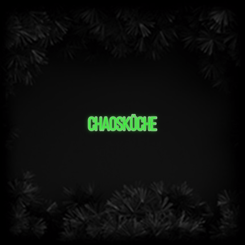 Konfiguriertes Neonschild: Chaosküche - Official Neon - led neon schild schriftzug personalisiert