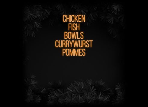 Konfiguriertes Neonschild: chicken fish... - Official Neon - led neon schild schriftzug personalisiert